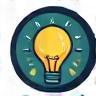 Visual representation of expertise with a brain or lightbulb icon